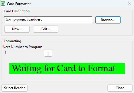 BALTECH CardFormatter zum Formatieren von Karten für RFID Leser