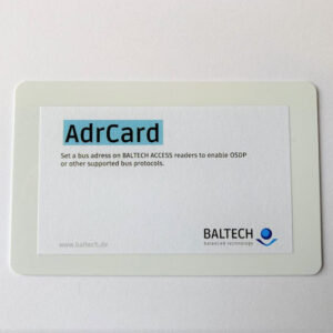 BALTECH AdrCar to set an individual bus address on an ACCESS200 RFID reader, e.g. for OSDP