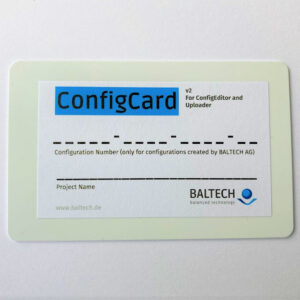 BALTECH ConfigCard for contactless deployment of a configuration to an RFID reader